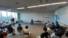 「さがみはらSDGs推進企業」のFUJIOHに勤務するオリンピアン井上智裕　無料学習支援団体「相模原みのり塾」の「創造学習」で講話