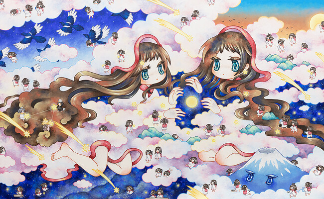 【銀座 蔦屋書店】海や山、自然現象などを擬人化した少女を描くアーティスト、金田涼子による個展「流るる星々の行方」を3月8日（金）より開催