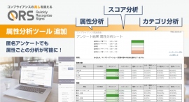 コンプライアンス意識調査を低コストで実施、社内アンケートシステム「QRS」に属性分析機能が追加 コンプライアンス意識調査を低コストで実施、社内アンケートシステム「QRS」に属性分析機能が追加