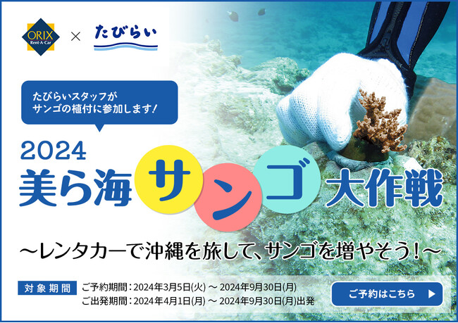 3月5日「サンゴの日」に予約開始「美ら海サンゴ大作戦2024」
