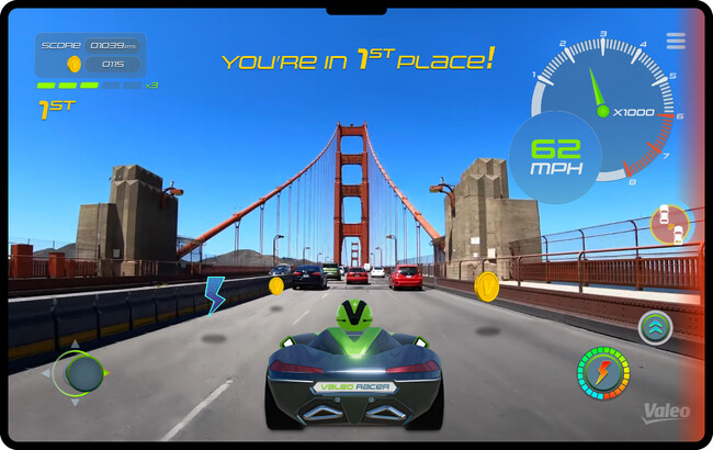 ヴァレオ、Unityで開発した新たな拡張現実車載ゲーム体験「ヴァレオ・レーサー」をサウス・バイ・サウスウエスト2024で発表
