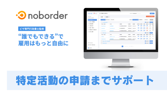 特定技能申請管理ツール「noborder」、特定活動(特定技能移行準備)ビザにも対応