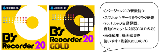 スマホのファイルに対応する機能を搭載ディスク作成ソフト 「B’s Recorder 20」シリーズ３月７日（木）新発売