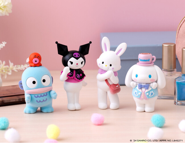 サンリオキャラクターズのライブキャラクターたちが手のひらサイズのフロッキーフィギュアになって登場！『サンリオキャラクターズ ドールセット２』