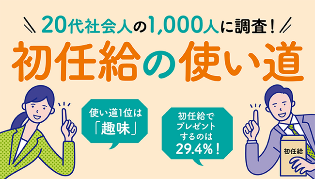 初任給で親にプレゼントを贈った？20代の社会人1,000人に初任給の使い道を調査！