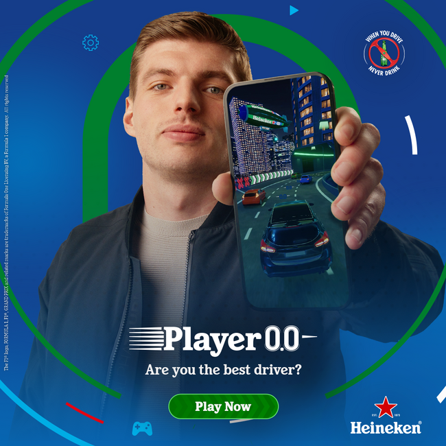 世界No.1のノンアルコールビール*1「Heineken(R) 0.0」より世界一のベストドライバーの座を競うPlayer 0.0レーシングゲーム大会開催を記念したプレゼントキャンペーンが3/13より開始