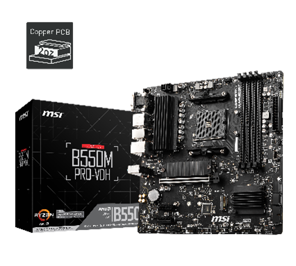 MSI、B550チップセット搭載、Micro-ATXサイズのマザーボード「B550M PRO-VDH」を発売