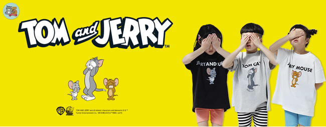 LOWRYS FARM KIDSが大人気アニメキャラクター「トムとジェリー」のあえて表情が見えないユニークなコラボレーションTシャツの予約販売を2024年3月8日（金）より開始！