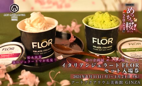 本場イタリアンハンドメイドジェラートブランド”FLOR”コラボチケット第二弾発売決定！ めっちゃ桜！2024 with 春のジェラートでお花見を！
