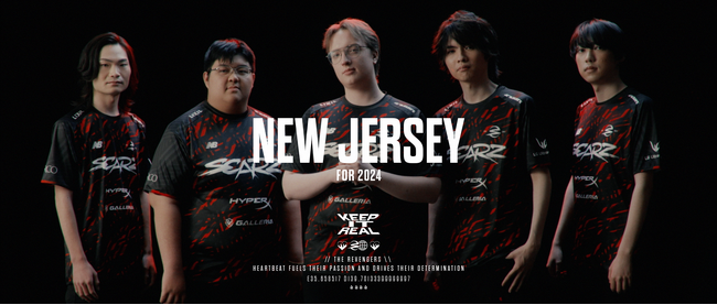 eスポーツチームSCARZ、2024年のテーマ「REVENGER」を盛り込んだ新ユニフォームを発表