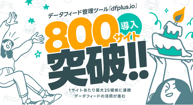 データフィード管理ツール「dfplus.io」のアクティブ導入サイト数が 800 を突破