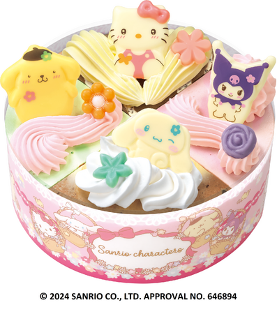大人気のクロミが登場(ハート)お花いっぱいのキュートなアイスクリームケーキ「サンリオキャラクターズ パレット４」