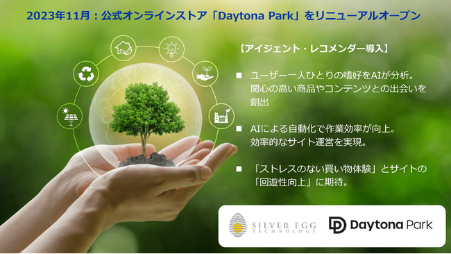 シルバーエッグ・テクノロジー、「アイジェント・レコメンダー」を「Daytona Park」へ導入