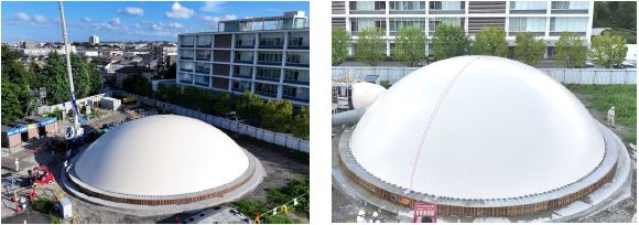 CO2排出量を70%削減した「CUCO(R)-SUICOMドーム」の試験施工を完了