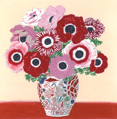 【東京大丸】生き生きと豊かな色彩で花々を描く『青木乃里子 水墨岩彩画・版画展』2024年 3/13(水）から開催　-26(火)まで　お買い上げの方に作家直筆色紙を進呈