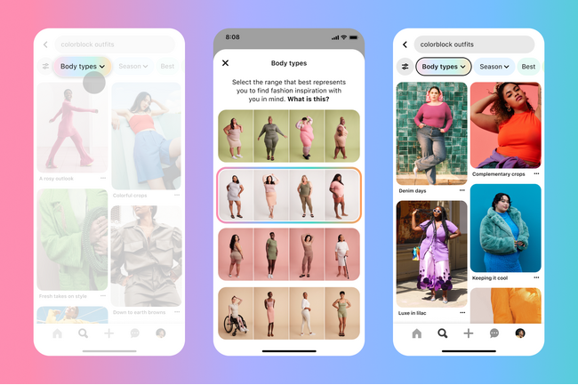 Pinterest が検索結果の多様性を向上させる新ツール「ボディタイプ選択」の導入を発表