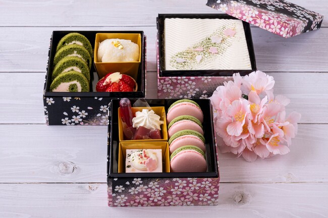桜を愛でながら楽しみたい和洋スイーツの重箱「SWEETS BOX ～Sakura～」