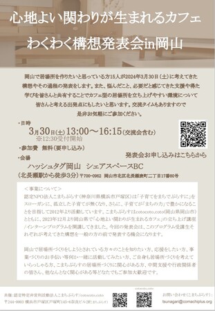 【発表会】心地よい関わりが生まれるカフェわくわく構想発表会in岡山