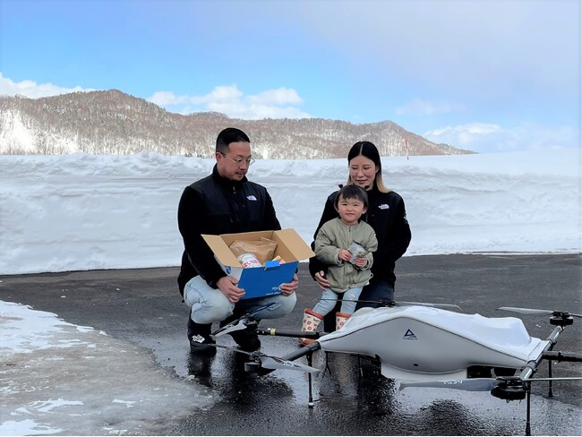 レベル3.5飛行*1による、災害を想定したドローン配送実証を新十津川町で実施