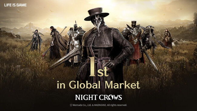 WEMADE、グローバル版＜Night Crows＞正式サービス3日間で売上1,000万ドル突破