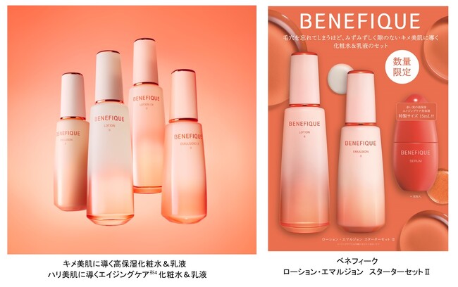肌・からだ・心、すべてをうるおす、ベネフィークから。なりたい肌に導く化粧水＆乳液、2ライン誕生。～2024年6月21日（金）発売。キメ美肌とハリ美肌へと導く～