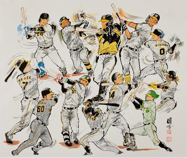 【阪神梅田本店】躍動感あふれる阪神タイガースの選手を、成瀬國晴氏の個展でお楽しみいただけます！