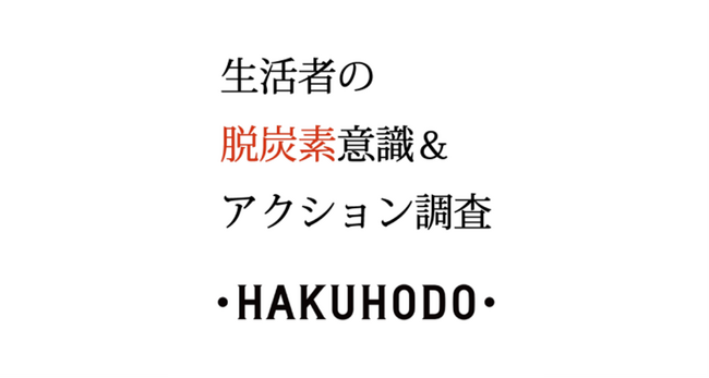 博報堂「第五回 生活者の脱炭素意識＆アクション調査」