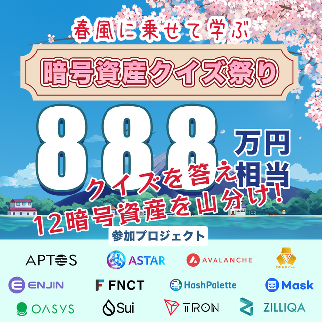 【暗号資産取引所のOKCoinJapan】OKCoinJapan特別企画！春風に乗せて学ぶ～暗号資産クイズ祭り！