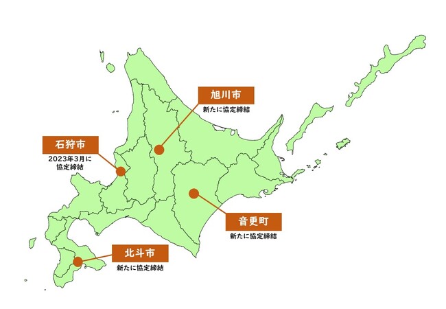創立記念を機に北海道内の３拠点で森林づくりの協定が締結されました！