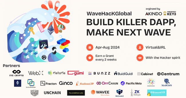 博報堂キースリー、web3キラーアプリ創出のための大規模開発金支援プログラム「WaveHack Global」開催 ー 総額50万ドルをチーム・個人に分配予定 ー