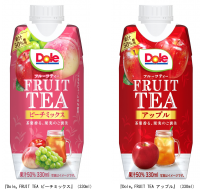 果実のおいしさにこだわった、Dole(R)がお届けするフルーツティー！『Dole(R) FRUIT TEA ピーチミックス』『Dole(R) FRUIT TEA アップル』（各330ml）