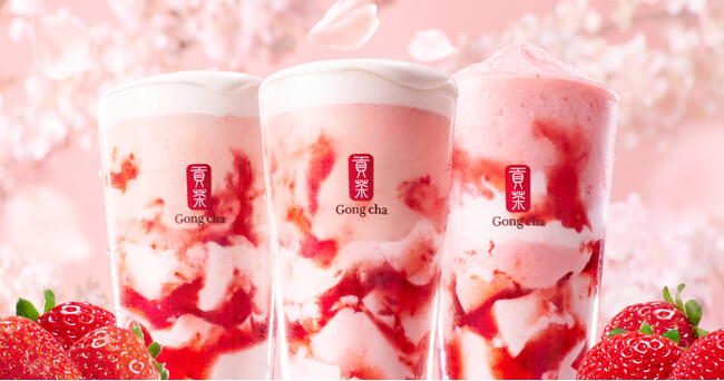 ゴンチャ史上、期間限定ドリンク最大のヒットを記録 春の定番「いちご杏仁」