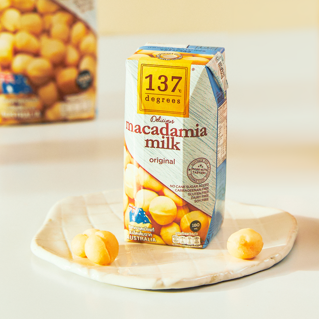【乳製品アレルギーでもOK】砂糖・保存料不使用の本格派ナッツミルク「137degrees」シリーズの新商品「マカダミアミルク」を3月25日より発売開始！