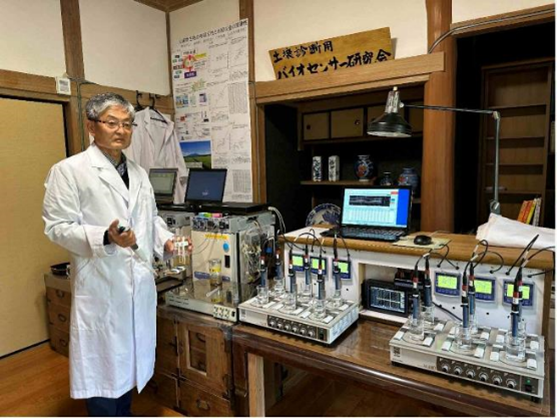 医療用などに使われるバイオセンサーの仕組みを農業用に新たに開発！