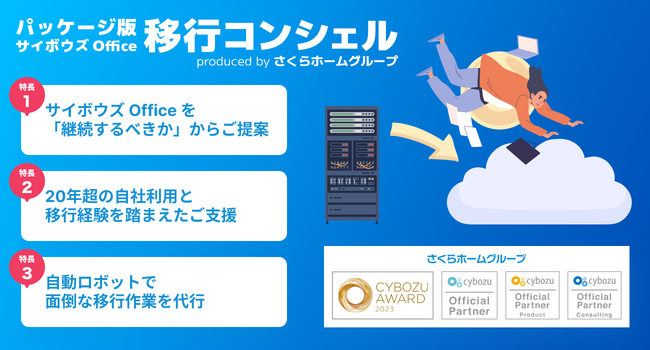 「パッケージ版 サイボウズ Officeのクラウド移行支援サービス」をさくらホームが提供開始