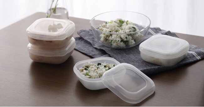 人気の「極 冷凍ごはん容器 」に、ご飯の種類がひと目でわかる「つやクリア」が新発売