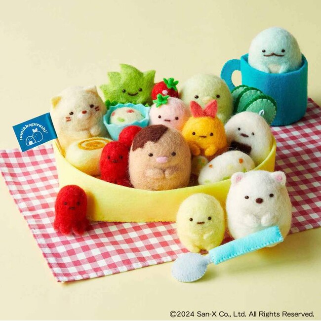 フェリシモ【手づくりキットのクチュリエ】から「すみっコぐらし」羊毛フェルトで作るすみっコ弁当のキットが新登場