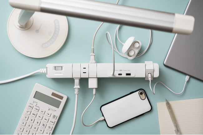 1台10役！ノートパソコンの充電も可能なPD65W（USB-C)搭載の次世代型電源タップ