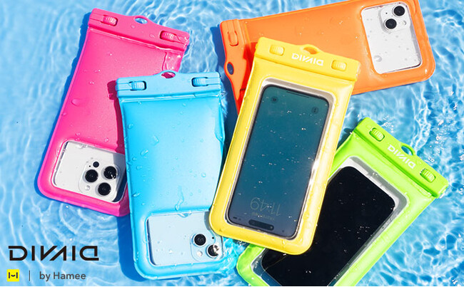 水のアクティビティで大活躍の防水ケース「DIVAID（ディバイド）」夏がもっと楽しくアクティブになる5色のネオンカラーが登場！