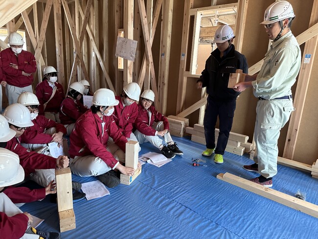 【一建設株式会社】「東京都立蔵前工科高等学校」建築科の高校生を対象にした住宅設計体験会と木造住宅の建築現場見学会を2024年3月21日（木）に開催