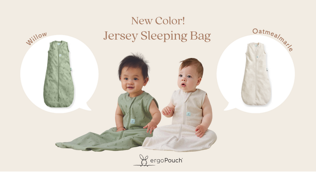 【ergoPouch（エルゴポーチ）】ベビーの成長に合わせて設計した寝袋タイプのスリーパー「ジャージースリーピングバッグ」からユニセックスで合わせやすい新色が登場！