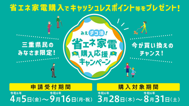 みえデコ活！省エネ家電購入応援キャンペーンを実施します