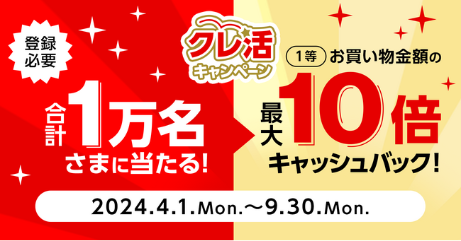 三菱UFJニコス、カード会員向けにキャンペーン実施！1回のお買い物金額の最大10倍キャッシュバックなどが当たる！！
