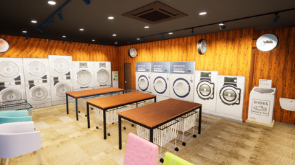 ガスパルが東海地方初出店、４月１１日、コインランドリー「Orange Heart Laundry 北名古屋店」が愛知県にオープン！