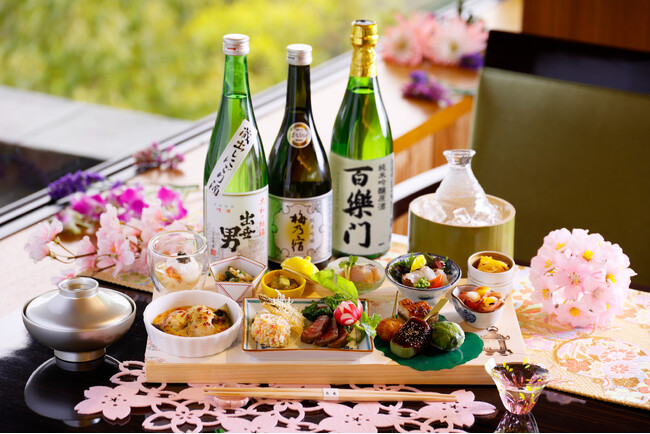 【奈良ホテル】奈良県酒造組合3蔵元の日本酒と特別プレートで春の訪れを味わう日本酒と和食のマリアージュを楽しむ日本料理「花菊」の人気イベント「奈良酒飲み比べを楽しむ会」開催について