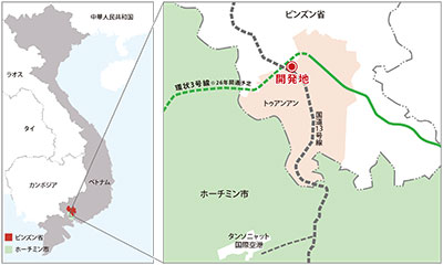 住友林業・熊谷組・NTT都市開発ベトナム・ビンズン省での大規模タウンシップ開発に共同参画