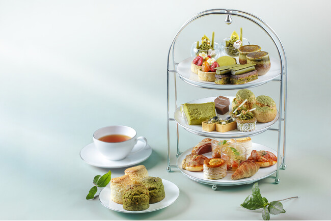 【ウェスティンホテル東京】香り高い抹茶の奥深さと柑橘系フルーツとの相性を楽しむ「抹茶アフタヌーンティー」を開催