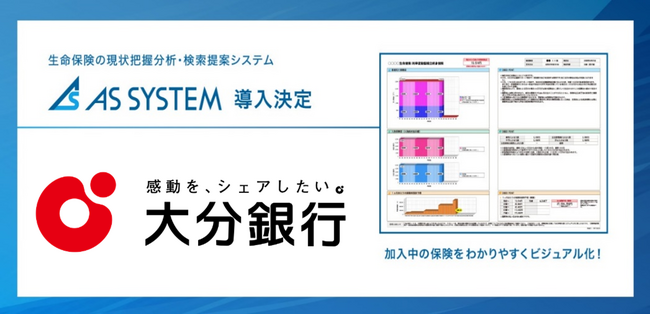 “保険×IT×AI”生命保険の現状把握分析・検索提案システム『ASシステム』　大分銀行の利用開始が決定