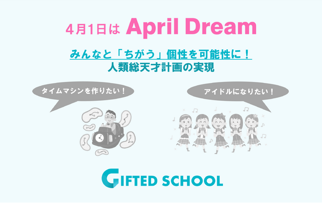 みんなと「ちがう」個性を可能性に！　人類総天才計画の実現