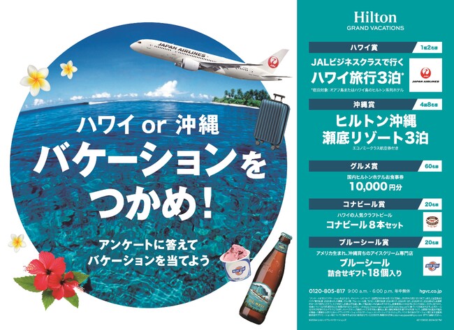 アンケートに答えてバケーションを当てようキャンペーン2024　2024年4月1日（月）～ 2025年3月31日（月）実施